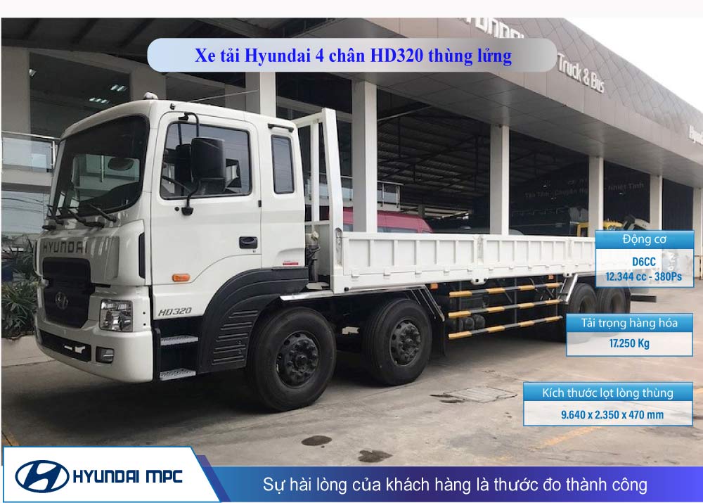 Giá bán xe tải Hyundai 4 chân 2024 HD320 19 tấn ga điện [Euro 5]